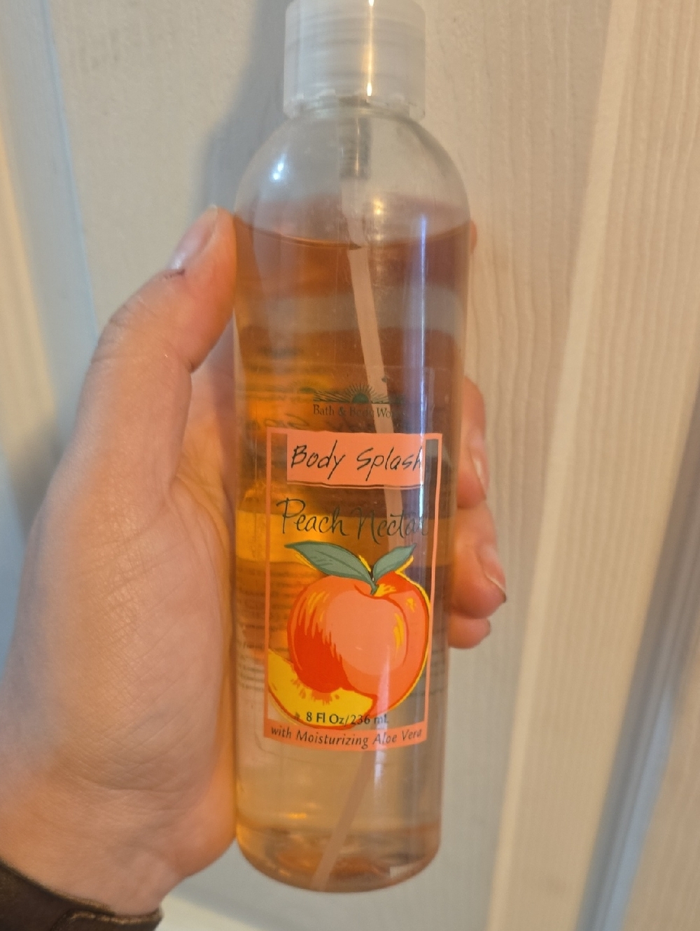 Vtg Peach Nectar Body Splash- Peach Nectar Bath & Body Works. 1990s 2000s RARE